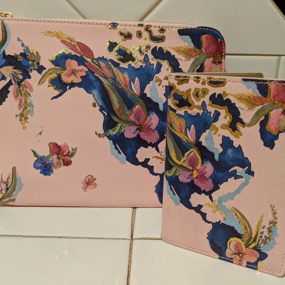 Anthropology Whitney Winkler clutch and passport
